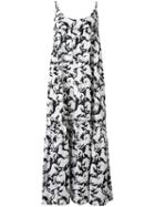 Stella Mccartney - Horse-print Dress - Women - Silk/cotton - S/m, Black, Silk/cotton