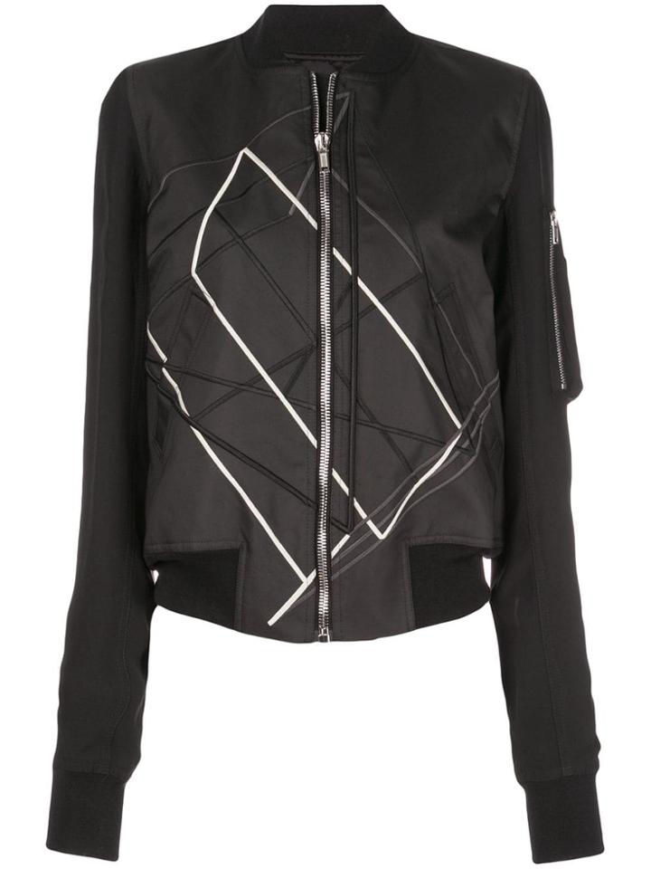 Rick Owens Zipped Up Bomber Jacket - Black