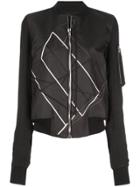 Rick Owens Zipped Up Bomber Jacket - Black