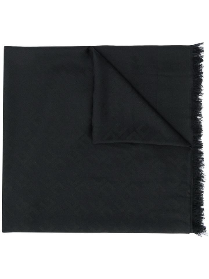 Elisabetta Franchi Logo Print Scarf - Black