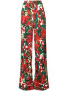 Dolce & Gabbana Portofino Print Flared Trousers - Green