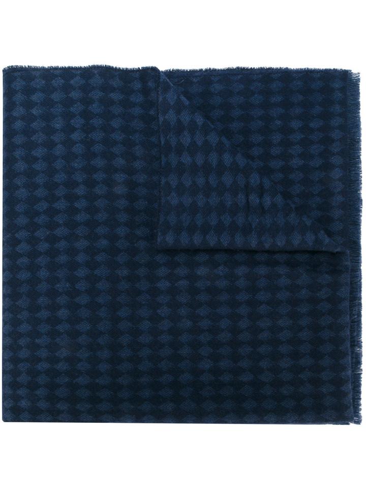 Pringle Of Scotland Diamond Argyle Scarf - Blue