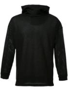 Factotum Woven Style Pullover Hoodie, Men's, Size: 44, Black, Cotton