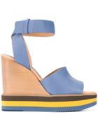 Paloma Barceló Wedge Sandals - Blue