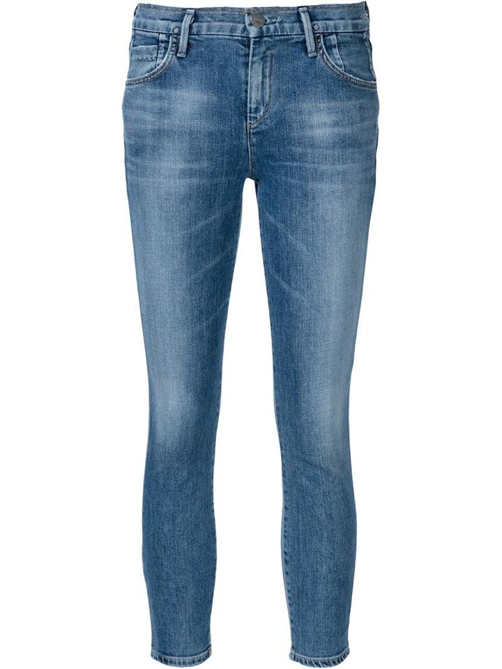 Goldsign Virtual High Rise Jeans, Women's, Size: 31, Blue, Cotton