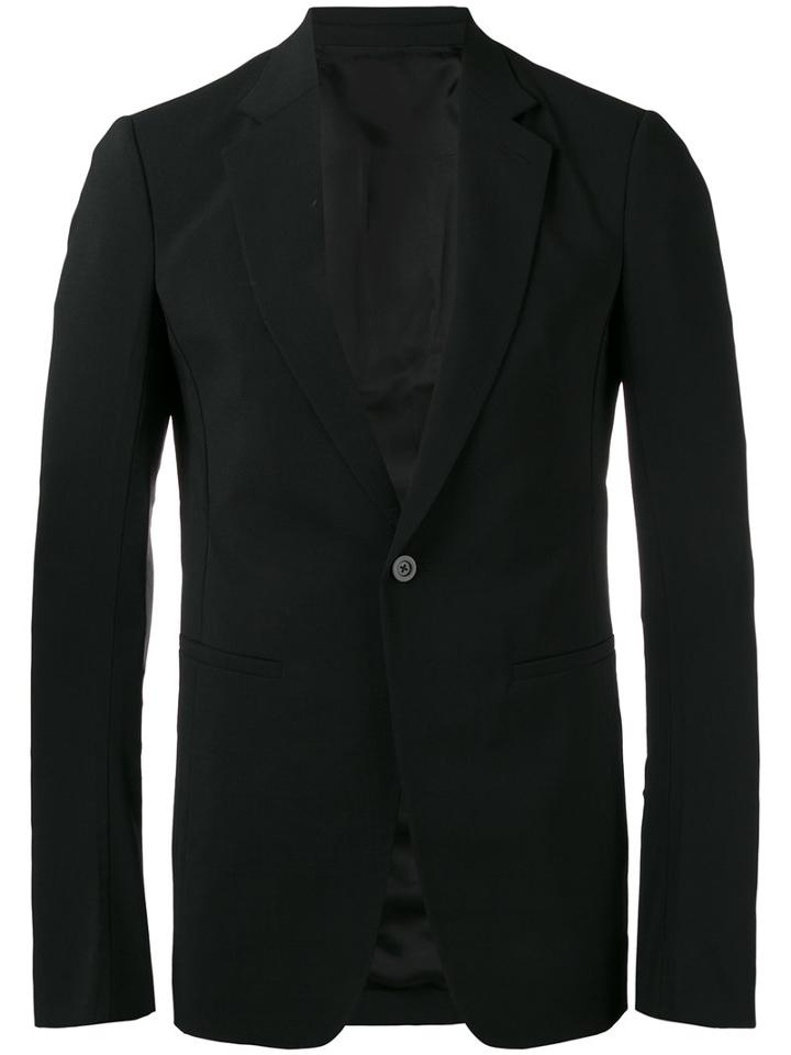 Rick Owens Classic Blazer, Men's, Size: 52, Black, Virgin Wool/spandex/elastane/cotton/cupro