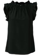 Goat Willow Frilled Tank Top - Black
