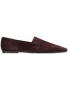 The Row Square Toe Loafers - Brown