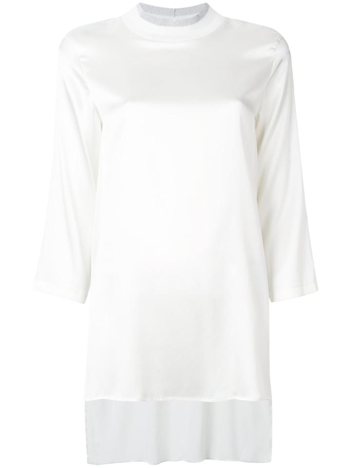 Fabiana Filippi Ribbed Neckline Blouse - White