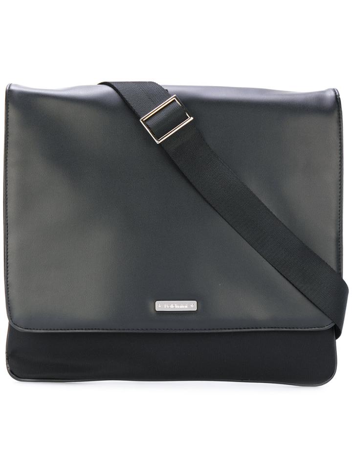 Baldinini Logo Plague Messenger Bag - Black