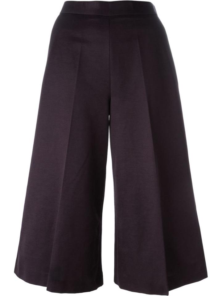 Msgm Front Pleat Culottes, Women's, Size: 46, Red, Cotton/viscose/polyester