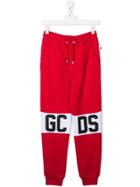 Gcds Kids Teen Logo Track Trousers - Red