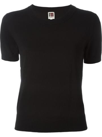 I M Isola Marras Knitted T-shirt, Women's, Black, Viscose/polyester