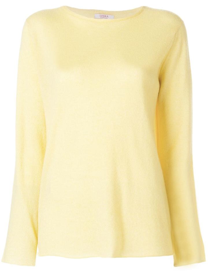 Liska Boat Neck Jumper - Yellow