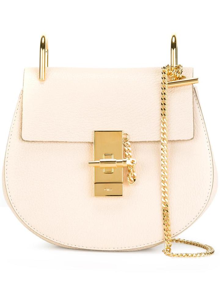 Chloé Drew Shoulder Bag, Women's, Nude/neutrals, Leather