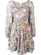 Si Jay Floral Print Dress, Women's, Size: 42, Polyester