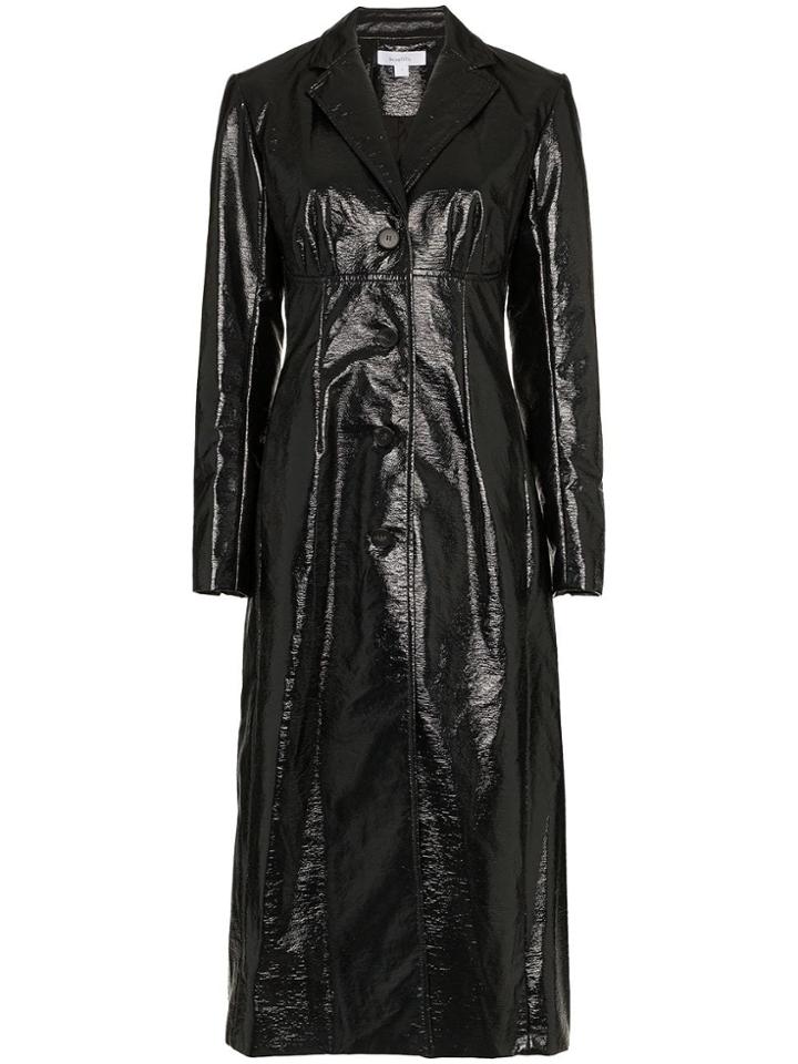 Beaufille Magna Pvc Cotton Blend Trench Coat - Black