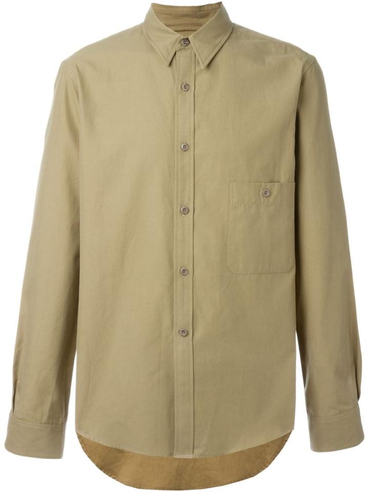 Lemaire Pointed Collar Shirt, Men's, Size: 48, Nude/neutrals, Cotton