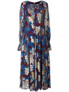 Talbot Runhof Jungle Mousseline Dress - Blue