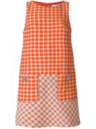 L'autre Chose Sleeveless Plaid Dress - Yellow & Orange