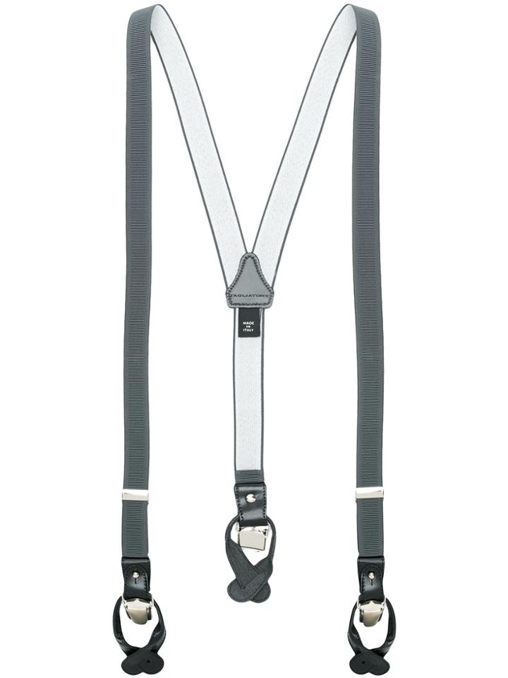 Tagliatore Ribbed Braces - Grey