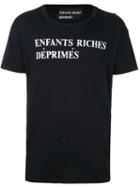 Enfants Riches Deprimes Logo Print T-shirt, Adult Unisex, Size: Xl, Black, Cotton