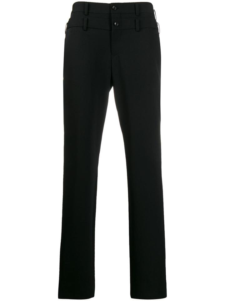 Comme Des Garçons Homme Plus Double Distressed Trousers - Black