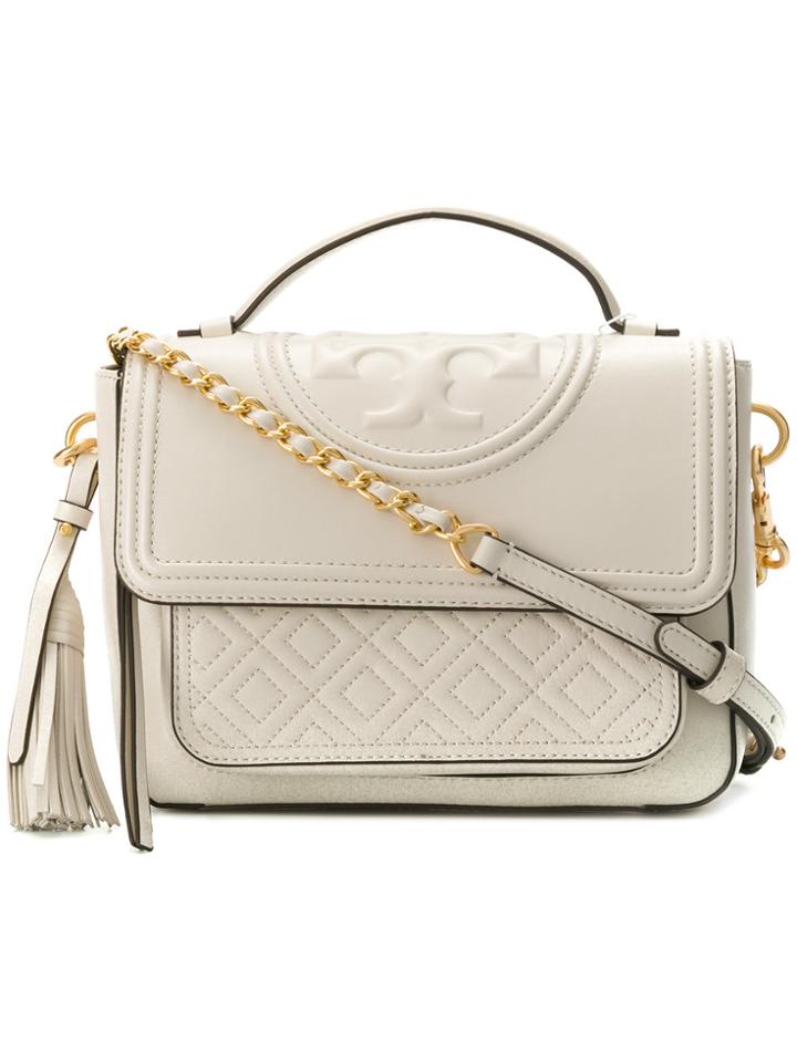 Tory Burch Quilted Foldover Shoulder Bag - Nude & Neutrals