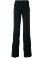 D.exterior Flared Trousers, Women's, Size: 42, Blue, Polyester/spandex/elastane