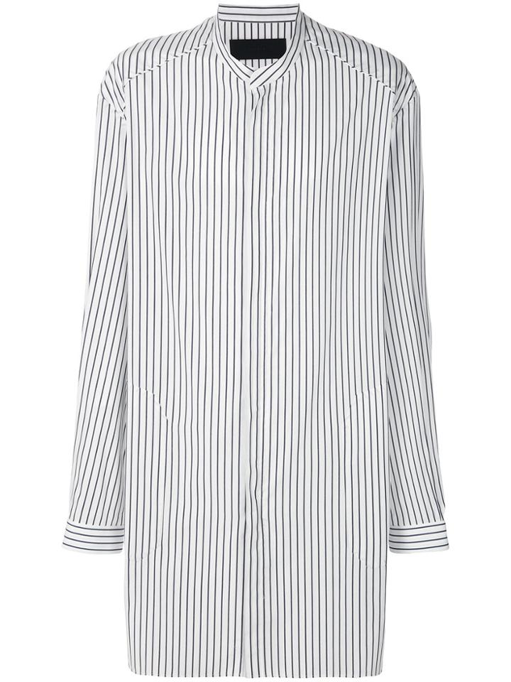 Juun.j Striped Long Shirt - White