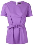 Ter Et Bantine - Belted Blouse - Women - Cotton - 42, Pink/purple, Cotton