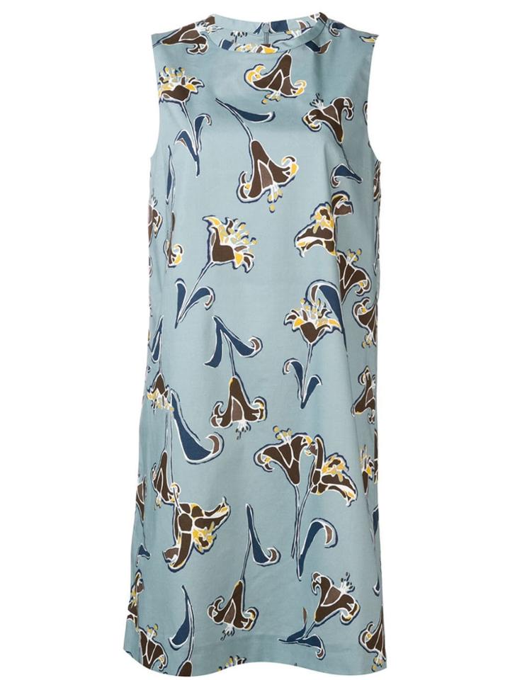 's Max Mara Floral Shift Dress - Blue