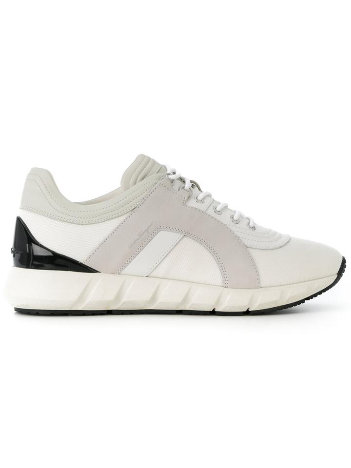Salvatore Ferragamo Colour-block Sneakers - White