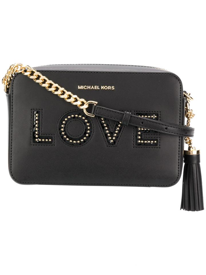Michael Michael Kors Ginny Love Crossbody Bag - Black