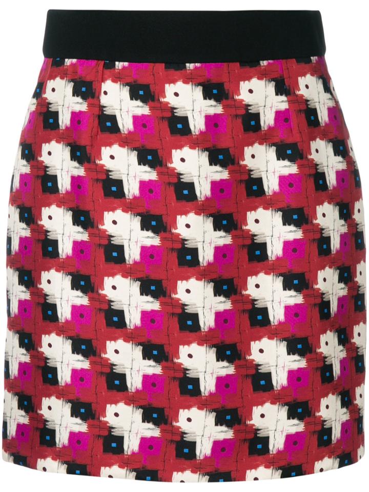 Fausto Puglisi Fitted Patterned Skirt - Black