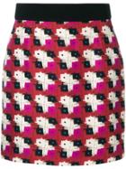 Fausto Puglisi Fitted Patterned Skirt - Black
