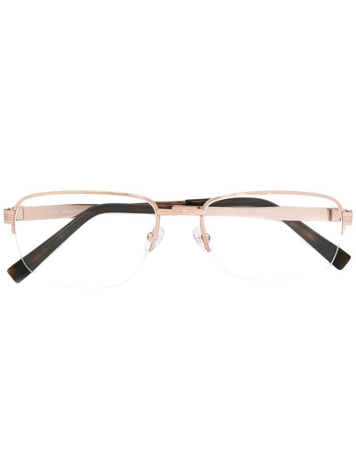 Ermenegildo Zegna - Square Frame Glasses - Men - Acetate/titanium - 56, Grey, Acetate/titanium