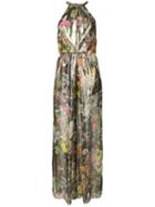 Monique Lhuillier - Floral Halterneck Gown - Women - Silk - 4, Silk