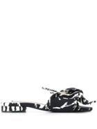 Nº21 Zebra Print Slippers - Black