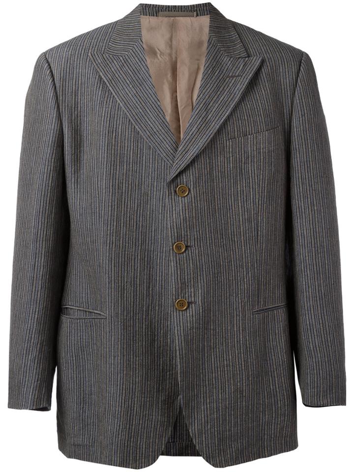 Romeo Gigli Vintage Striped Blazer - Grey