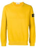 Stone Island Embossed Logo Sweatshirt - Yellow & Orange