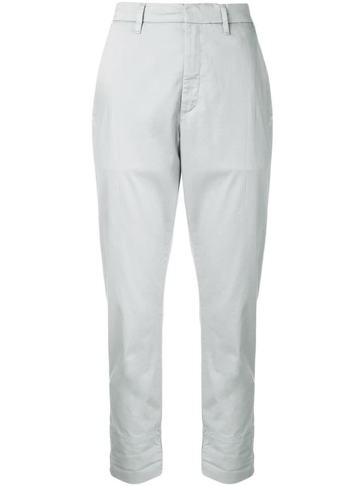 Hope Cropped Slim Fit Trousers - Blue