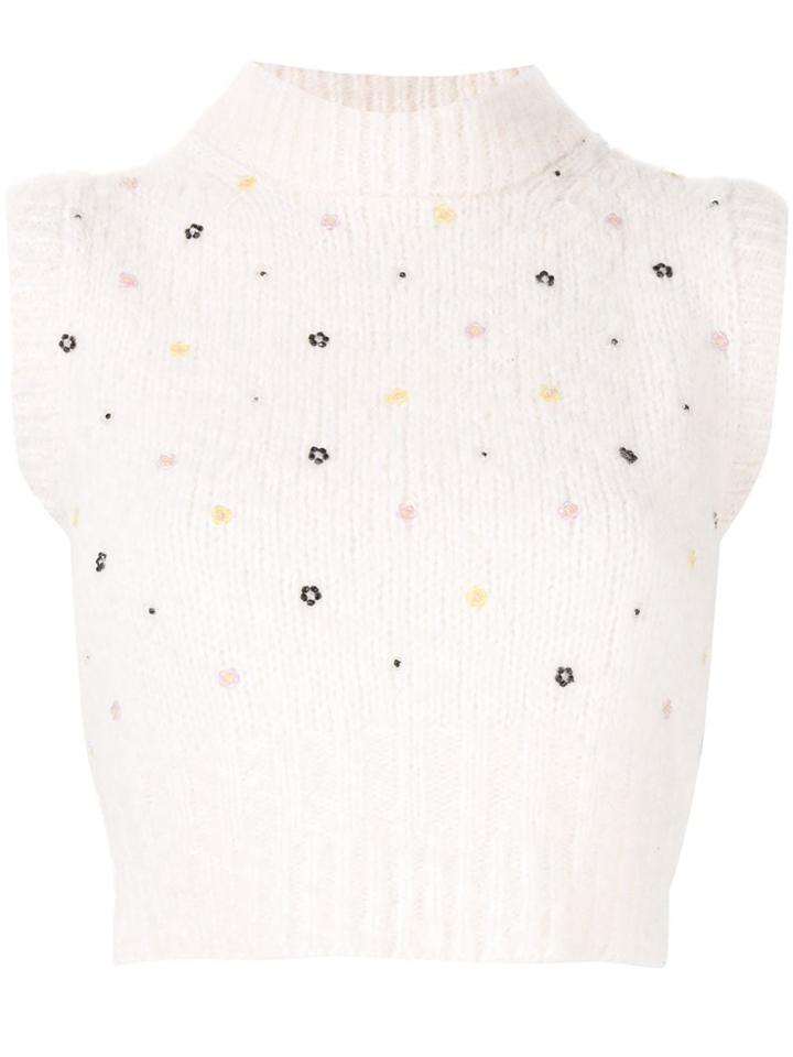 Cecilie Bahnsen Alina Vest Top - White