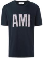 Ami Alexandre Mattiussi Ami Patch T-shirt, Men's, Size: Xs, Blue, Cotton