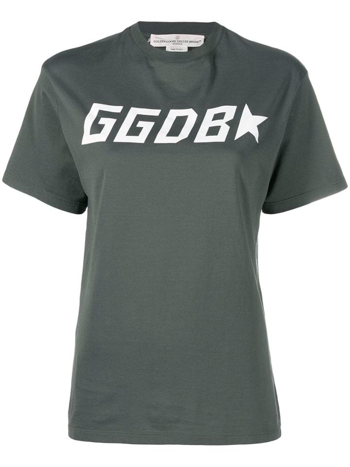Golden Goose Deluxe Brand Logo Printed T-shirt - Green