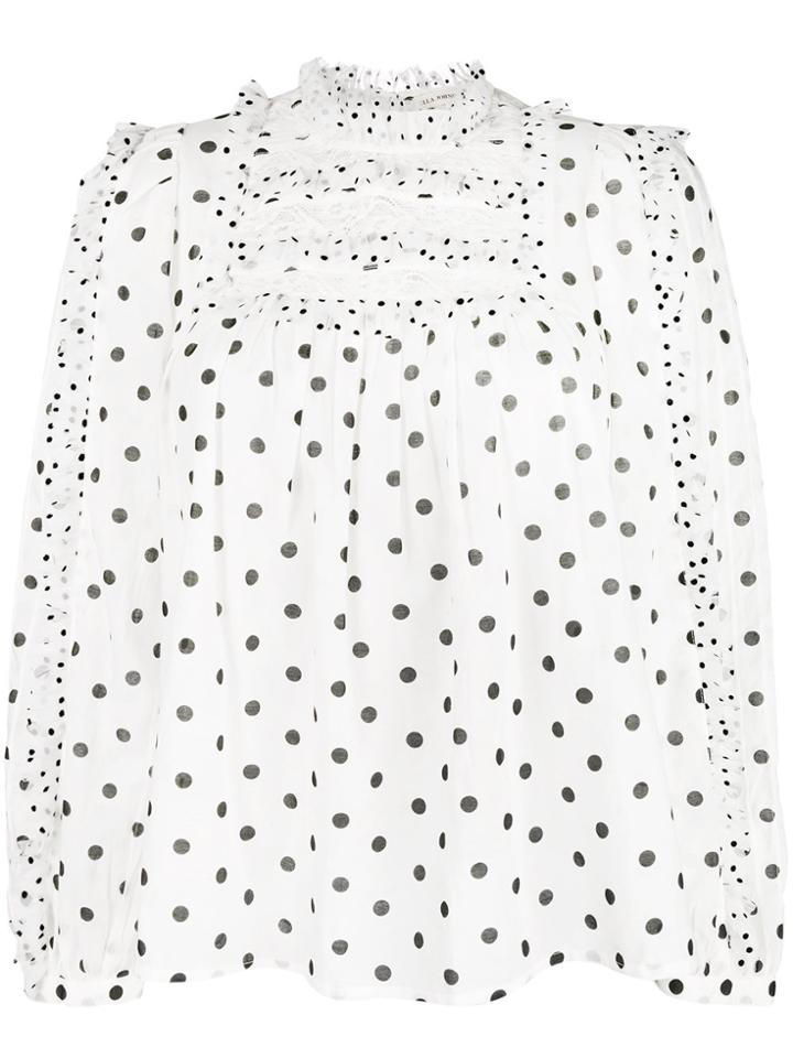 Ulla Johnson Polka Dot Blouse - White