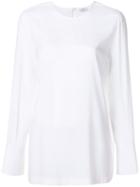 Brunello Cucinelli - Wide Cuff Blouse - Women - Silk/spandex/elastane - Xl, White, Silk/spandex/elastane