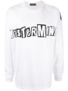 Mastermind World Logo Print Long Sleeve T-shirt - White