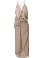Jacquemus Long Draped Dress - Brown