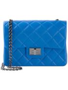 Designinverso Quilted Shoulder Bag, Women's, Blue, Pvc/metal Other